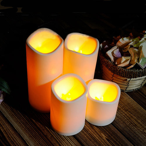 Cylindrical Flickering Flameless Pillar LED Night Light Lamps Battery Operated For Bedroom Candles Tea Light Wedding Party Decor